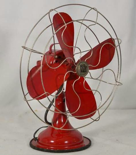 Antique Fans, Red Things, Vintage Fan, Everything Red, Old Fan, Red Cottage, Furniture Logo, Vintage Industrial Furniture, Simply Red