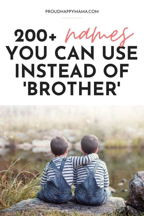 Find the best brother names with these cute nicknames for brothers! Here you will find cute nicknames for brothers, funny nicknames for brothers, nicknames for brothers and sisters, nicknames for big brothers, nicknames for little brothers, and more! #brothers #nicknames #family Brother In Different Languages, Contact Names For Brother In Law, Nicknames For Big Brother, Funny Contact Names For Brother, Brother Contact Names Ideas, Nicknames For Brothers, Good Boy Names, Funny Contact Names, Nick Names For Boys