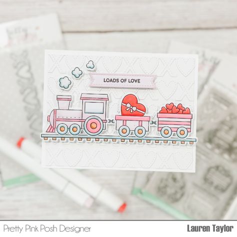 Sneak Peek: Valentine Train Lawn Fawn Blog, Valentine Wishes, Lawn Fawn Cards, Pretty Pink Posh, Fairy Friends, Heart Themed, Valentine Fun, Valentine Cards, Lawn Fawn