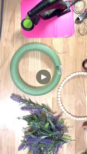 Who knew it was so easy to make a beaded floral wreath? Let me show you how! Taylored By Debbie | By Taylored By Debbie | Hey, y'all. Taylor by Debbie
here. Today, I'm going to show you how to take some things
that you can get from the Dollar Tree and Walmart or
other craft stores and turn them into a really cute beaded
wreath. Now, I have one of the dollar twenty5 beaded wreaths
from the Dollar Tree. Also, one of the green styrofoam wreaths.
I've got some various pieces of lavender and I bought these at
Walmart and these longer ones I bought from my wholesale
supplier but they do sell lavender at Walmart anywhere
can buy wreath making supplies and they also have some pretty
choices of greenery and I've even seen lavender at the
Dollar Tree. You're going to need some floral wire and this
I Foam Wreaths Diy, Dollar Tree Bead Wreath, Dollar Store Beaded Wreath, Flat Styrofoam Folded Ribbon Wreath, Dollar Tree Crafts Wreaths & Garlands, Cardboard Wreath Form, Dollar Tree Awareness Ribbon Wreath Diy, Hard To Find 40" Wire Wreath Base, Tree Table