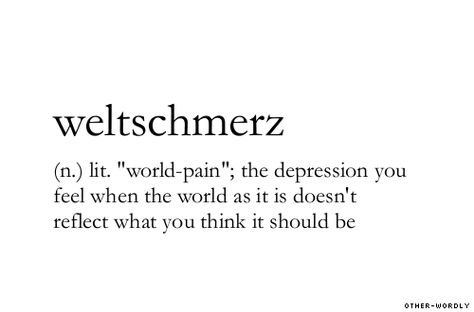 Weltschmerz Unique Words Definitions, Uncommon Words, Fancy Words, Weird Words, Unusual Words, Big Words, Rare Words, Word Definitions, Abstract Words