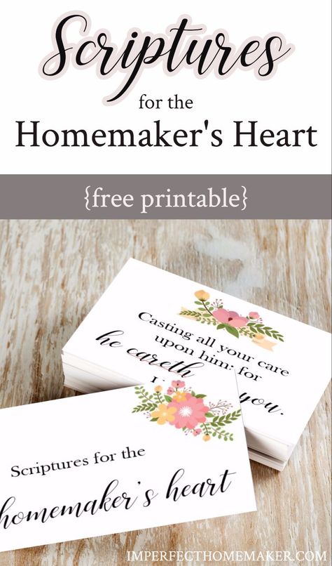 Printable scriptures for the Christian homemaker.  (More than just Proverbs 31 ;) ) Scripture Meditation, Biblical Motherhood, Kjv Verses, Homemaking Skills, Kjv Scripture, Happy Homemaking, Craft Printables, Ladies Group, Christian Homemaking