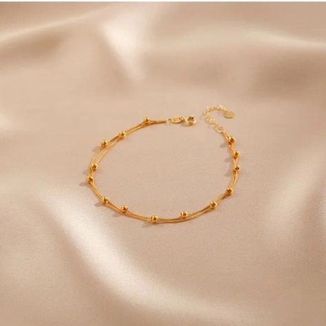 AU750 18K Solid Gold Jewelry Bracelet Double Layer Satellite Chain Bracelet For Girls 18K Gold Jewelry Fashion Jewelry Bracelets 18 cm Adjustable Yellow Gold Bracelet With Satellite Chain, Cheap Tarnish-resistant Gold Chain Bracelet, Delicate 14k Gold Bracelet, Tarnish Resistant, Gold 14k Gold-filled Satellite Chain Bracelet, Gold Jewelry Bracelet, Gold-tone Tarnish Resistant 14k Gold Chain Bracelet, Bracelet For Girls, Jewelry Bracelets Gold, 18k Gold Jewelry