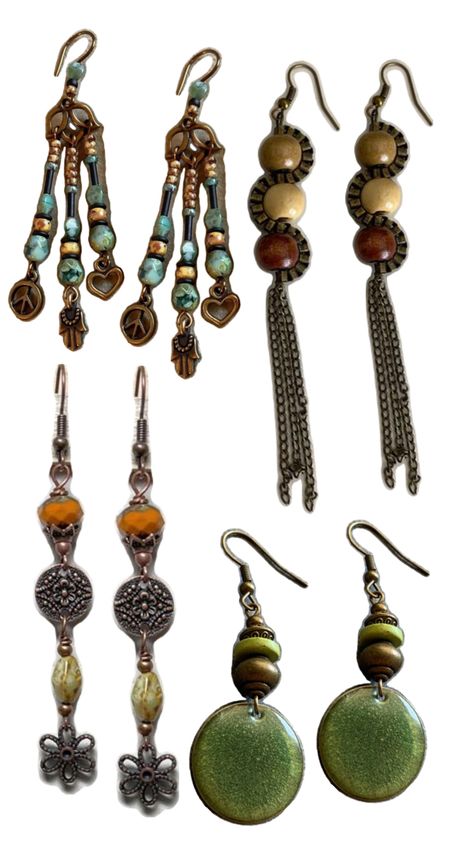 Earthy earrings boho earrings Earthy Earrings, Earthy Style, Earrings Boho, Earthy Tones, Free Spirit, Boho Earrings, Boho Jewelry, Bead Work, Jewelry Collection