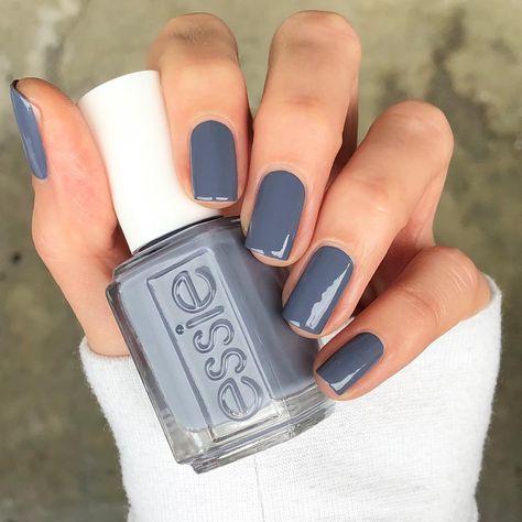 Essie - Toned Down - beautiful slate blue shade Slate Nails, Essie Nail Polish Colors, Essie Nail Colors, Manicure Inspiration, Blue Nail Polish, Essie Nail, Minimalist Nails, Fall Nails, Nail Polish Colors