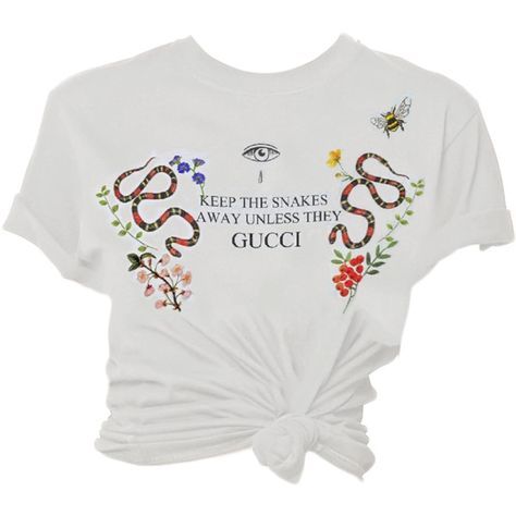 keep the snakes away unless hey gucci tee ❤ liked on Polyvore featuring tops, t-shirts, gucci top, gucci tee, gucci t shirt, gucci and snake t shirt Tshirts Gucci Woman, Gucci Crop Top Shirt, Gucci Crop Top, Gucci Tee, Luxury Gucci Short Sleeve T-shirt, Gucci White Graphic T-shirt, Gucci Shirts, Gucci Shirt, Gucci Top