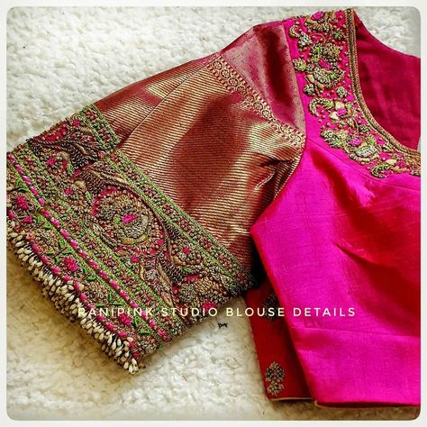 Maggam Works, Blouse Embroidery, Sari Blouse Designs, Trendy Blouse, Long Gown Dress, Awesome Blouse, Hand Work Blouse, Blouse Designs Silk, Hand Work Blouse Design