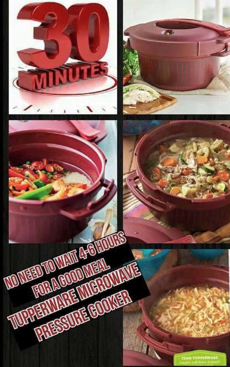 Tupperware Pressure Cooker Recipes, Pressure Cooker Times, Tupperware Pressure Cooker, Microwave Pressure Cooker, Pressure Cooker Recipes Chicken, Microwave Cooker, Less Talk, Tupperware Products, Pressure Cooking Recipes