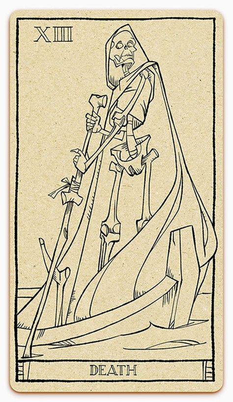 Xiii Tarot, Inked Illustration, Unique Tarot Cards, Engraving Tattoo, Tarot Card Tattoo, Tarot Tattoo, Grim Reaper Tattoo, Card Tattoo Designs, News Art