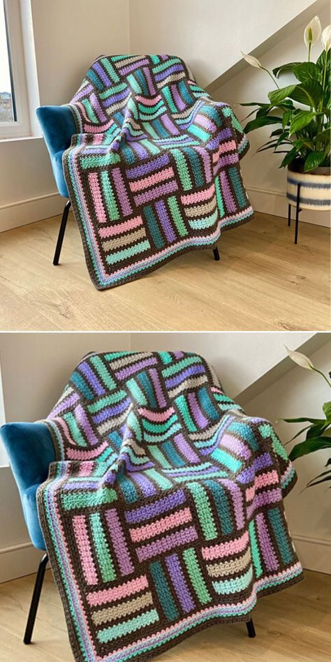 Crochet Blanket Squares Pattern Free, Abstract Crochet, Crochet Baby Blanket For Beginners, Crochet Patchwork Blanket, Motif Blanket, Scrap Crochet, Crochet Blanket Tutorial, Super Easy Crochet, Crocheted Blankets