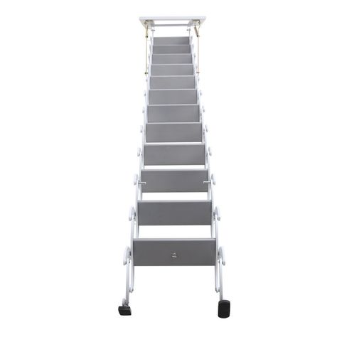 Attic Access Ladder, Ladder Loft, Stairs Attic, Loft Home Office, Retractable Stairs, Tall Ladder, Wall Ladder, Ladder Stairs, Attic Ladder