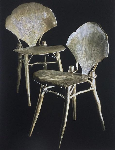 lois on Twitter: "claude lalanne paire de chaises “gingko” from the catalogue heavy metal (artcurial) https://t.co/T1twIS0kDJ" / Twitter Claude Lalanne, Modern Kids, Belle Epoque, Art Moderne, Interior Architecture Design, Cool Furniture, Heavy Metal, Art Nouveau, Architecture Design