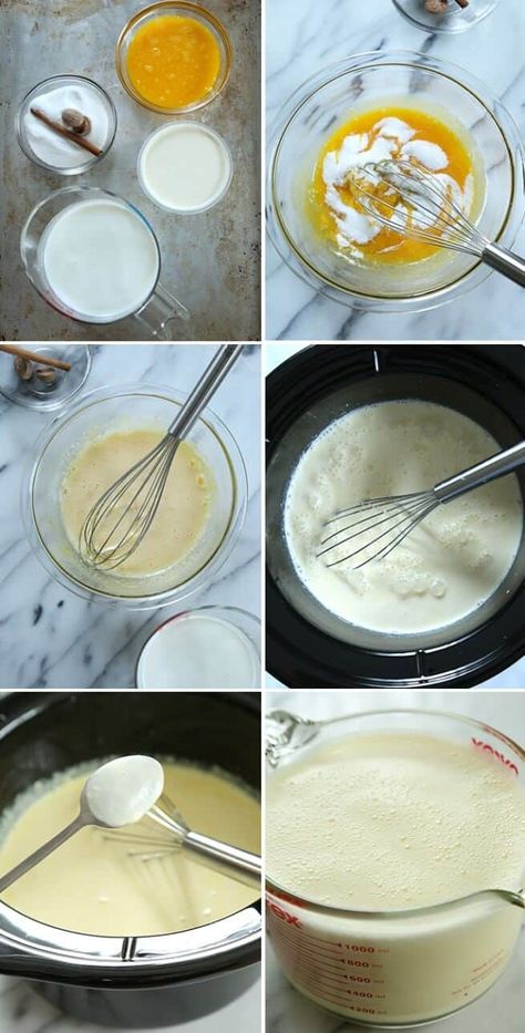 Homemade Slow Cooker Egg Nog | Great gluten free recipes for every occasion. Egg Nog Recipe Easy, Dairy Free Egg Nog, Gluten Free On A Shoestring, Eggnog Recipe Homemade, Easy Eggnog, Drop Cookie Recipes, Rice Pudding Recipe, Homemade Eggnog, Breakfast Easy