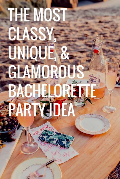 The Most Classy, Unique, & Glamorous Bachelorette Party Idea Tame Bachelorette Ideas, Bachelorette Unique Ideas, Ideas For Bachelorette Party Gifts, Romantic Bachelorette Party, Dinner Bachelorette Party, Fancy Bachelorette Party Ideas, Easy Bachelorette Party Ideas, Bachelorette Party 2023, Glamorous Bachelorette Party