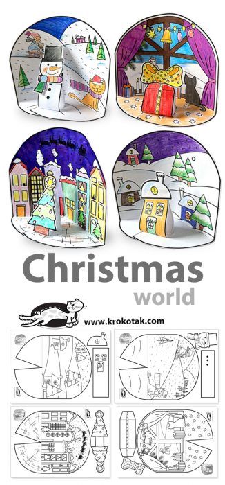 krokotak | Christmas tree Diorama Kids, Christmas Art Projects, Christmas World, Christmas Arts And Crafts, Christmas School, Christmas Classroom, Winter Crafts, Holiday Activities, Christmas Crafts For Kids