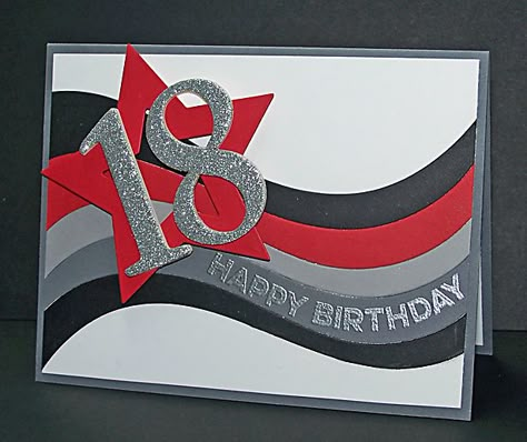 Card Paper Crafts, Age Birthday Cards, Male Birthday Cards, 18th Birthday Cards, Mens Cards, Male Birthday, Men's Cards, Masculine Birthday Cards, Birthday Cards For Boys