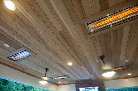 Porch Heater, Garage Heater, Porch Ceiling, Outdoor Pavilion, Flagstone Patio, Deck Designs Backyard, Deck Designs, Infrared Heater, Outdoor Heaters