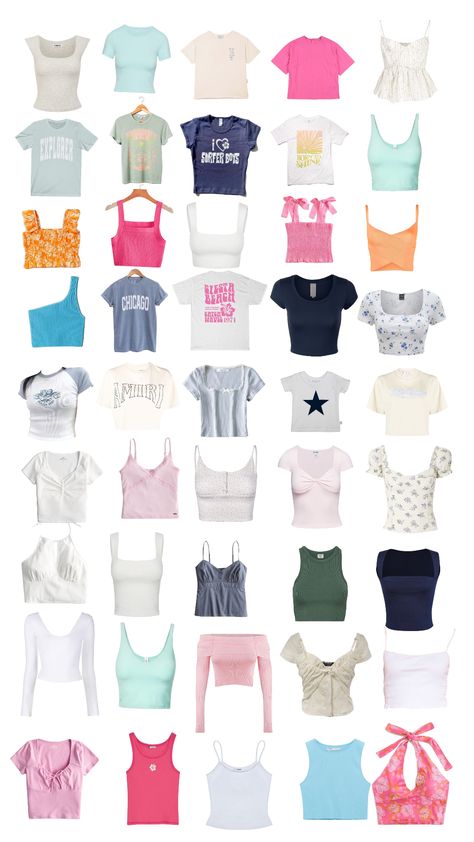 dream tops Tops Shuffle, Cute Tops For The Beach, Cute Tops Preppy, Preppy Tops For School, Summer Clothing Brands, Summer Outfits And Where To Buy Them, Cute Beach Tops, Where To Get Cute Tops, Summer Outfits Board