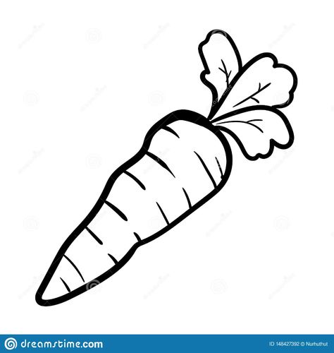 Carrot Doodle Icon Vector Eat Stock ... Carrot Drawing Simple, Carrot Drawing Easy, Carrot Doodle, Carrot Outline, Carrot Picture, Carrots Drawing, Carrot Sketch, White On Black Drawing, Carrot Tattoo