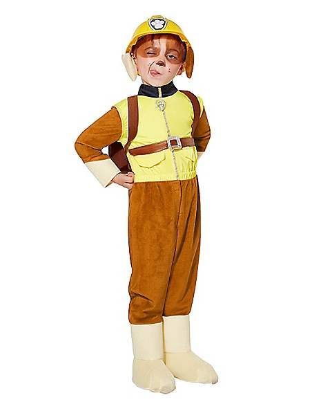 Toddler Rubble One Piece Costume - PAW Patrol - Spirithalloween.com Rubble Paw Patrol Costume, Rubble Costume, Paw Patrol Halloween Costume, Paw Patrol Halloween, One Piece Costume, Paw Patrol Costume, Home Halloween Costumes, Rubble Paw Patrol, Baby Bash