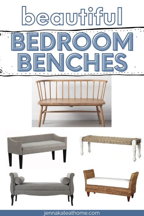 Looking to refresh your bedroom or make it easier to get your shoes on in the morning? These beautiful bedroom benches will help you achieve just that! Don't you love functional home decor? Bedroom Benches Ideas, End Of Bed Ideas Small Bedrooms, Bench Bedroom Ideas, End Of Bed Ideas, Bed Bench Ideas, Bedroom Bench Ideas, Functional Home Decor, Bedroom Benches, Sitting Bench