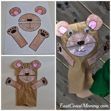 East Coast Mommy: Number Crafts {Number FIVE}... Teddy Bear Picnic Vpk Activities, Sleepover Crafts, Brave Bear, Bears Preschool, Zoo Phonics, Number Crafts, Teddy Bear Crafts, Bear Craft, Storytime Crafts