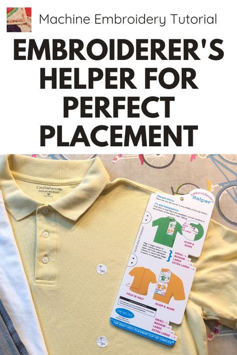 The Embroiderer's Helper is an embroidery placement guide that helps center embroidery designs on different sized t-shirts and button shirts. Embroidery Placement Guide, Design Placement On Back Of Shirt, Design Software Free, Embroidered Machine, Embroidery Placement, Best Embroidery Machine, Machine Embroidery Tutorials, Guide Words, Etsy Embroidery