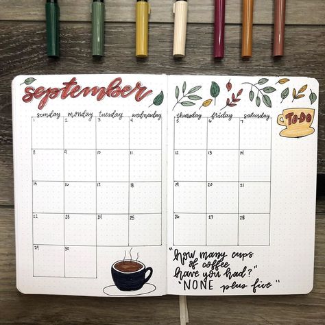 September Bullet Journal Monthly Log Bujo September Monthly, Bullet Journal Gilmore Girls Theme, September Bullet Journal Calendar, Gilmore Girls Bullet Journal, November Monthly Spread, Bujo Monthly Spread, Bujo Themes, Bullet Journal September, Bullet Journal Monthly