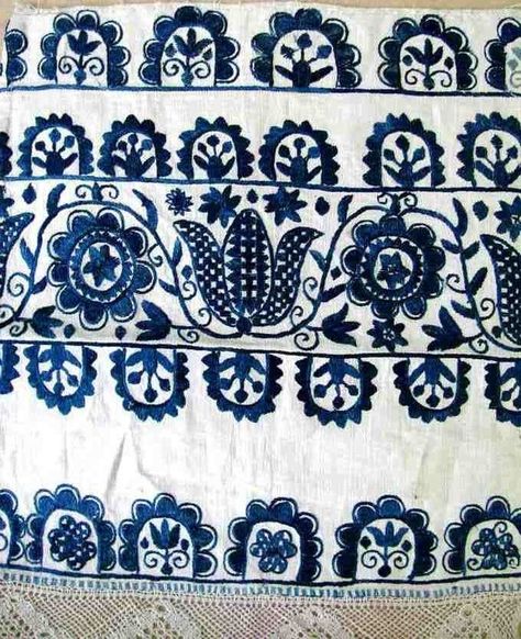 Slovak Embroidery, Ancient Ornaments, Embroidered Curtains, Embroidery Blue, Embroidery Motif, Hungarian Embroidery, Upcycled Fabric, Folk Embroidery, Embroidery Motifs