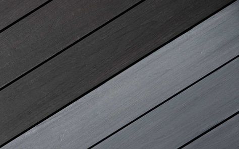 Charcoal Black Composite Decking | NeoTimber® Decking Black Composite Decking, Composite Deck Ideas, Pvc Decking, Composite Deck, Cabin Ideas, Deck Ideas, Composite Decking, Charcoal Black, Slate Grey