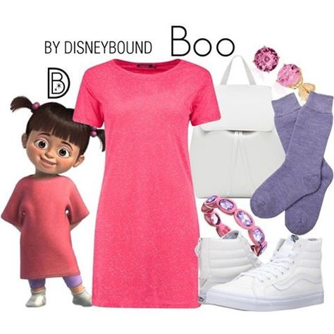 #boo #monstersinc #disney #disneybound #fashion #disneyland #disneyworld #tokyodisneyland #shanghaidisneyland Boo Disneybound, Disney Cosplay Ideas, Disney Character Outfits, Disney Bound Outfits Casual, Disneybound Outfits, Disney Trip Outfits, Disney Dress Up, Disney Princess Outfits, Disney Themed Outfits