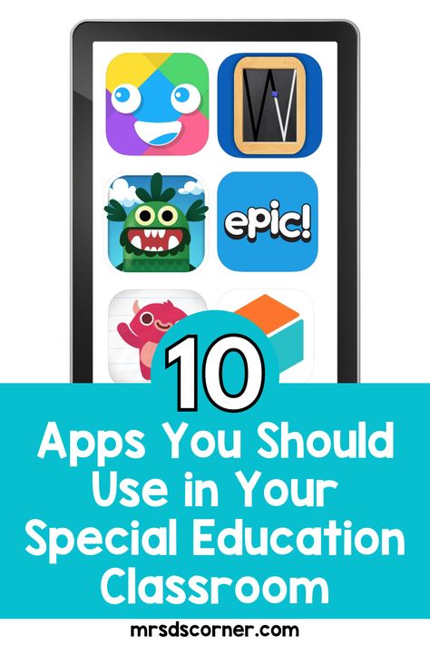 Technology can be such an AMAZING resource in the special education classroom. iPads, tablets and AAC devices can help students communicate, access curriculum, create and use visual schedules, and learn basic math and reading skills. But, as a special education teacher, it can be hard to know what apps you should be using in your special education classroom. So, here are 10 of my favorite apps to use with special education students. Technology In Special Education, Adaptive Skills Special Education, Special Ed Lesson Plans, Visual Schedules Special Education, Sped Preschool, Math Special Education, Sped Organization, Special Education Curriculum, Special Education Organization