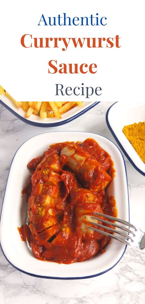 German Currywurst, Curry Ketchup Recipe, Currywurst Recipe, Currywurst Sauce, Health Lunch, German Food Authentic, Curry Ketchup, Dinner Party Dishes, Ketchup Recipe