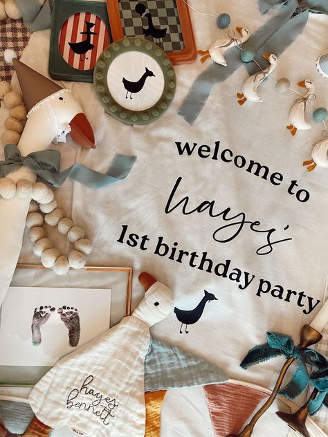 madisonjordan's ONE Silly Goose Collection on LTK One Silly Goose Birthday, First Birthday Themes Boy, Boy First Birthday Theme, Simple 1st Birthday, First Birthday Boy Themes, Goose Birthday Party, Goose Birthday, 1st Birthday Theme, First Birthday Party Ideas