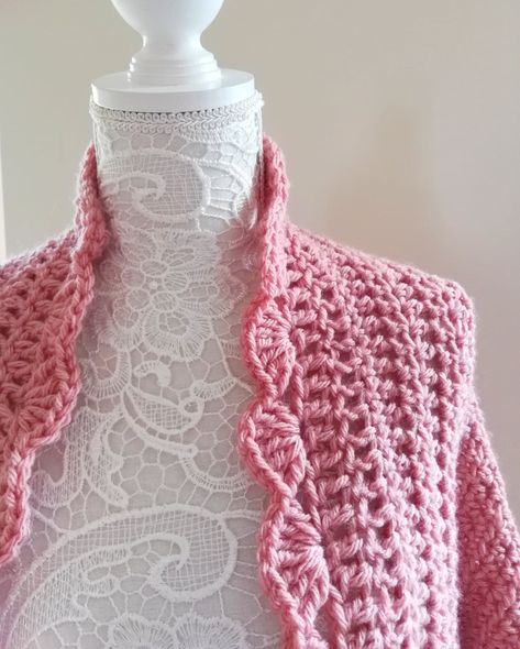 Crochet The Beautiful Rose Shrug by Selina Veronique Crochet Bed Jackets Free Pattern, Crochet Bolero Pattern Free Easy, Crochet Edgings And Borders Free Pattern, Easy Crochet Shrug, Border Crochet, Cardigan Free Pattern, Cardigans Crochet, Crochet Jackets, Crochet Bolero Pattern