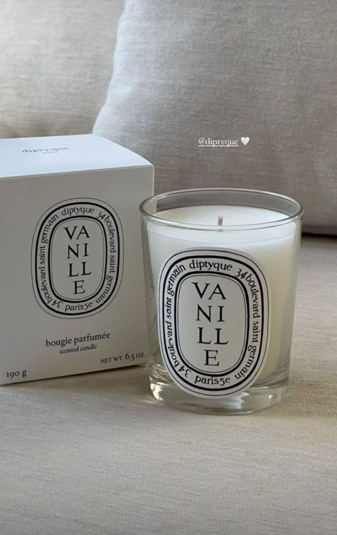 Dyptique Candles, Diptyque Candles, Vanilla Scented Candles, Vanilla Candle, Candle Aesthetic, Vanilla Latte, Vanilla Girl, Candle Collection, Birthday Wishlist