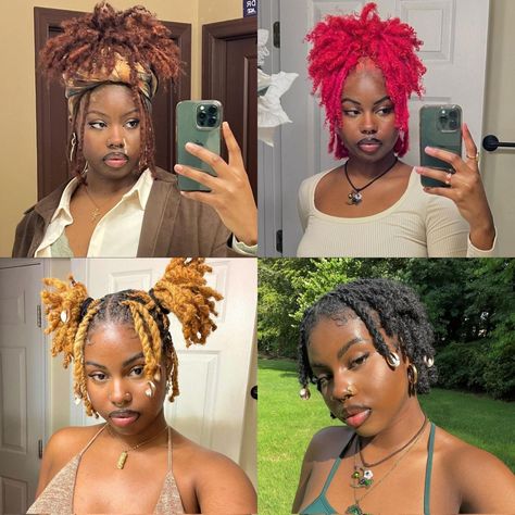 Short Box Braids Hairstyles, Beautiful Dreadlocks, Short Locs Hairstyles, Quick Natural Hair Styles, Faux Locs Hairstyles, Dyed Hair Inspiration, Cute Box Braids Hairstyles, Protective Hairstyles Braids, Hair Twist Styles