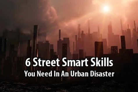 Whether you’re concerned about civil unrest, power outages, or a pandemic, here are six skills you need to survive an urban disaster. Urban Prepping, Apocalypse Supplies, Shtf Survival, Civil Unrest, First Aid Tips, Survival Ideas, Survival Stuff, Apocalypse Survival, Survival Equipment