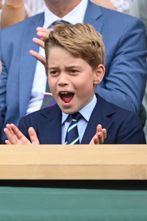 Prince George and Princess Charlotte mirror Princess Kate's priceless Wimbledon expressions - see photos | HELLO! Princess George, George And Charlotte, Prince George And Princess Charlotte, Kate Middleton Wedding, Prince George Alexander Louis, George Alexander Louis, Photos Of Prince, Prince Louis, Lawn Tennis