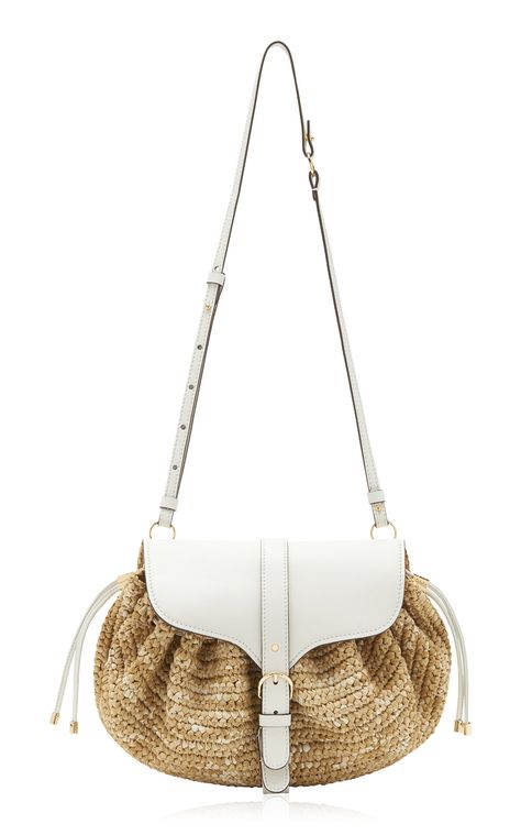 Paloma Ruched Raffia Crossbody Bag by ULLA JOHNSON for Preorder on Moda Operandi Antique Brass Hardware, Ulla Johnson, Soft Suede, Paloma, Moda Operandi, Crochet Bag, White Leather, Fashion Collection, Cool Things To Buy