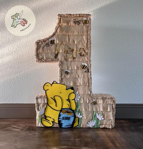 Winnie the Pooh 100 acre wood theme 🪵 #winniethepooh #100 #piñata #winniethepoohparty #pooh #piñataparty #piñatapersonalizada #beige #simplicity #piñatascreativas #hechoconamor #artesenal #hechoamano Winnie The Pooh Pinata, 100 Acre Wood, Pinata Party, 1st Birthday Party Themes, Birthday One, First Bday, 1st Birthday Party, 1st Birthday Parties, 1st Bday