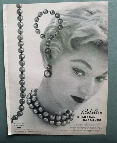 Watch Advertising, Vintage Pearl Jewelry, 1950s Earrings, Jewelry Ad, Rare Jewelry, Vintage Jewlery, Magazine Advertisement, Walmart Jewelry, Jewelry Watch