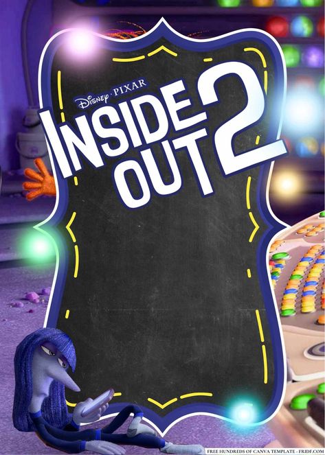 FREE Editable Inside Out 2 Birthday Invitations Check more at https://www.fridf.com/free-editable-inside-out-2-birthday-invitations/ 2 Birthday Invitations, Dp Blast, Inside Out Party, 2nd Birthday Invitations, Inside Out 2, Music Cover, 2 Birthday, Music Covers, 2nd Birthday