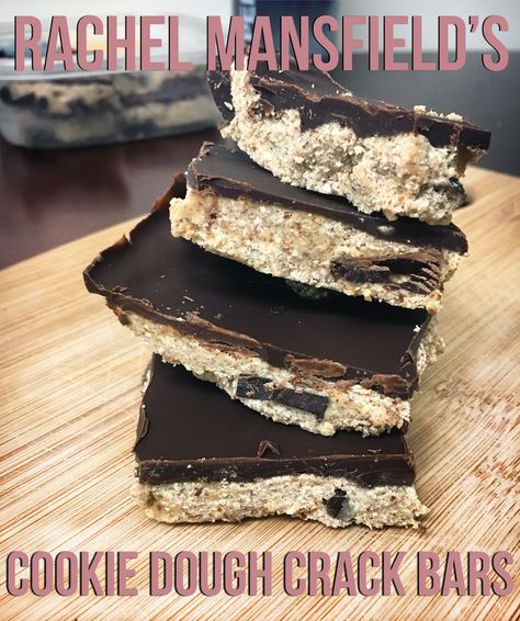 Rachel Mansfield, Cookie Dough Bark, 4 Ingredient Cookies, Cookie Dough To Eat, Mochi Recipe, Chocolate Cookie Dough, Dark Chocolate Cookies, Guilt Free Dessert, Healthy Sweet Treats