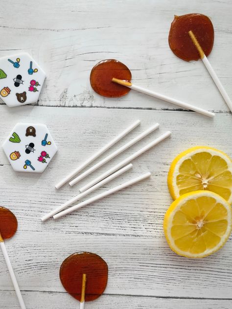 Honey Lemon Lollipops Two Ingredient, Honey Lemon, Lollipop, Honey, Lemon