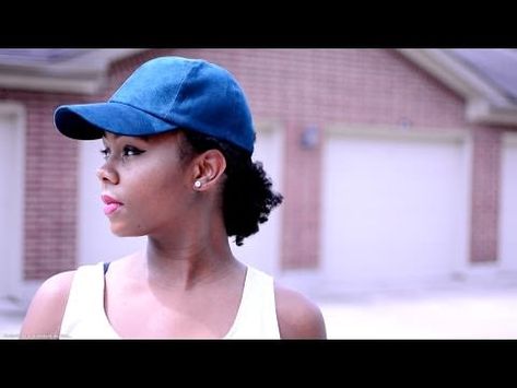 6 Easy Ways To Wear A Hat w/ Natural Hair - https://blackhairinformation.com/video-gallery/6-easy-ways-wear-hat-w-natural-hair/ Baseball Cap 4c Hair, Natural Hair Baseball Cap, Hats Short Hair, Short Black Natural Hairstyles, Short Hair Outfits, Short Natural Curly Hair, Hair 101, Natural Hair Short Cuts, Head Coverings