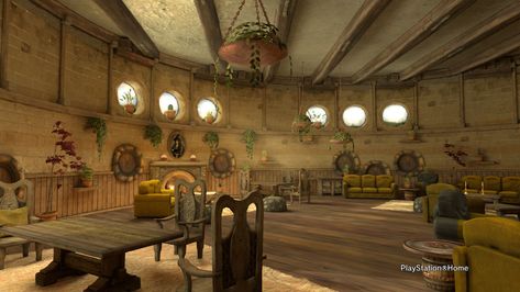 The Badger's Sett — poorperson: Hufflepuff Common room on... Hufflepuff Common Room, Wooden Mantelpiece, Round Windows, Imprimibles Harry Potter, Hufflepuff Aesthetic, Hufflepuff Pride, Hufflepuff House, Wooden Fireplace, Hogwarts Castle