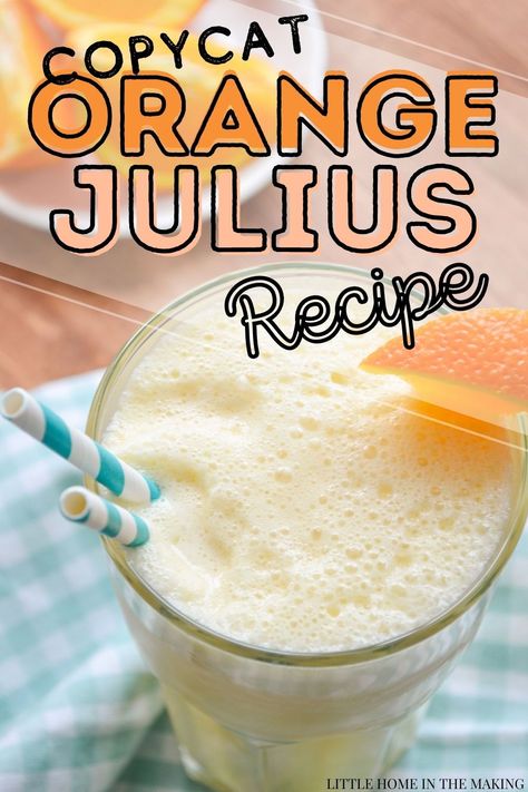 Dq Recipes, Dairy Queen Copycat Recipes, Spring Smoothies, Whipped Drinks, Summer Food Kids, Copycat Orange Julius, Orange Julius Copycat Recipe, Bariatric Protein, Orange Julius Smoothie