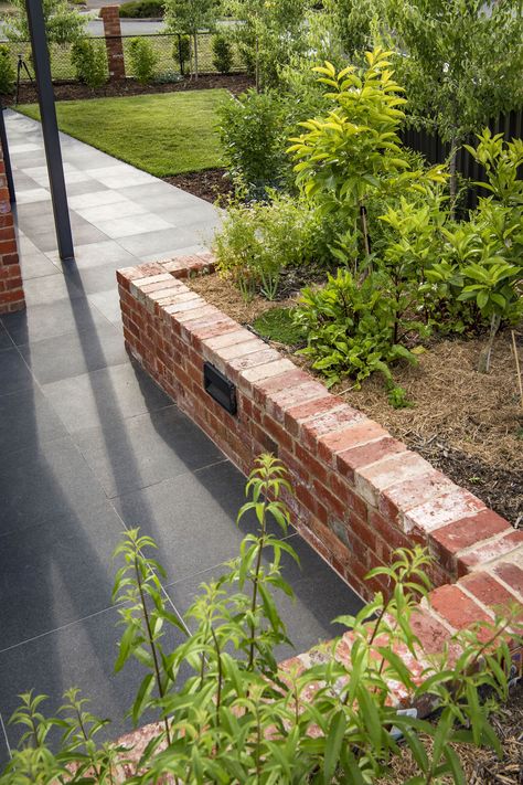 GALLERY — Canberra Gardens Backyard Brick Wall Ideas, Landscaping With Bricks, Canberra Garden, Brick Wall Garden, Brick Planters, Native Garden Design, Brick Garden Wall, Brick Wall Gardens, Brick Planter