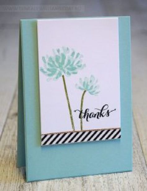 8 Thank You Cards – Stamping Washi Tape Cards, Handmade Thank You Cards, Thanks Card, Making Greeting Cards, Stamping Up Cards, Card Layout, Floral Cards, Creative Cards, Sympathy Cards